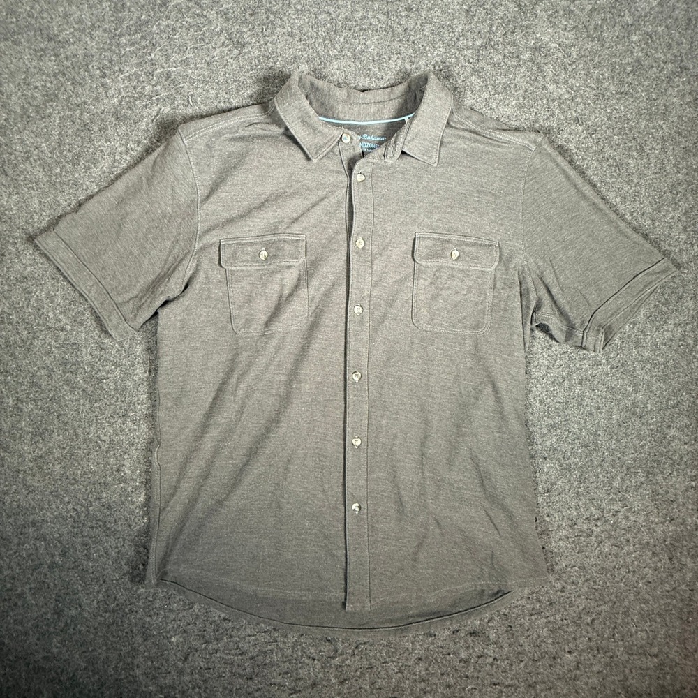 Tommy‎ Bahama IslandZone Mens Short Sleeve Button Down Shirt L Performance Tech